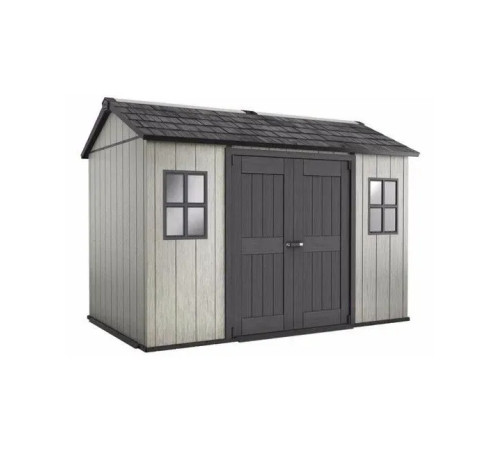 Будиночок садовий Keter OAKLAND 1175 SD 350 х 229 х 254 см, коричнево-сірий