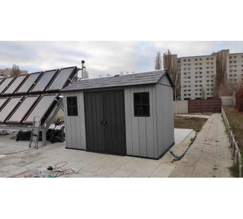 Будиночок садовий Keter OAKLAND 1175 SD 350 х 229 х 254 см, коричнево-сірий
