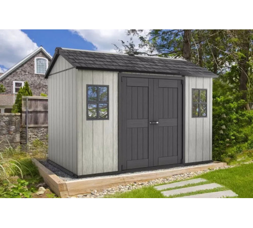 Будиночок садовий Keter OAKLAND 1175 SD 350 х 229 х 254 см, коричнево-сірий