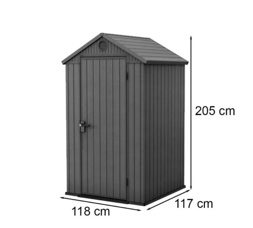 Будиночок садовий Keter Darwin 118 х 117 х 205 см, коричневий