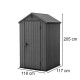 Будиночок садовий Keter Darwin 118 х 117 х 205 см, сірий