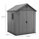 Будиночок садовий Keter Darwin 182 х 190 х 221 см, сірий