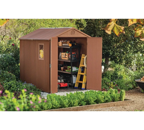 Будиночок садовий Keter Darwin 244 х 190 х 221 см, коричневий
