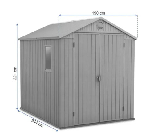 Будиночок садовий Keter Darwin 244 х 190 х 221 см, коричневий