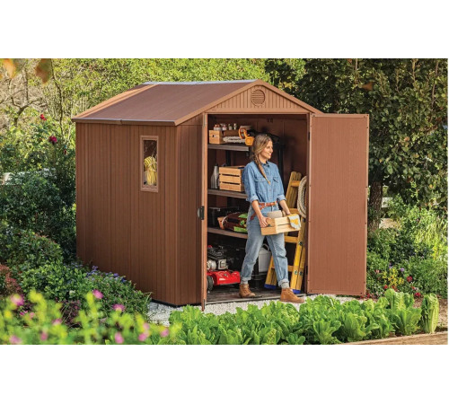 Будиночок садовий Keter Darwin 244 х 190 х 221 см, коричневий