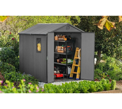 Будиночок садовий Keter Darwin 244 х 190 х 221 см, графіт