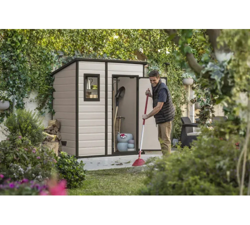 Будиночок садовий Keter MANOR PENT 183 х 111 х 200,5 см, бежевий