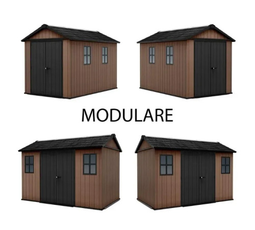 Будиночок садовий Keter Newton Plus 230 х 350 х 246 см, коричневий