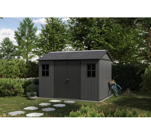 Будиночок садовий Keter Newton Plus 230 х 350 х 246 см, сірий