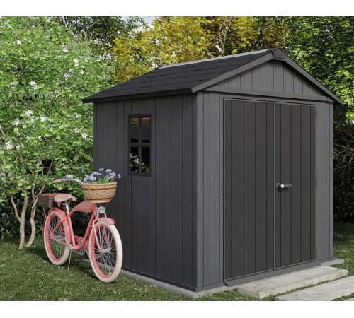 Будиночок садовий Keter Newton Plus 230 х 224 х 246 см, сірий