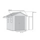 Будиночок садовий Keter Newton Plus 230 х 224 х 246 см, сірий