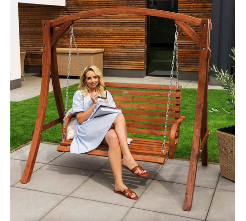 Садова гойдалка Di Volio Grino двомісна, коричнева