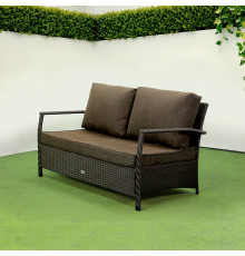 Диван садовий Greengard Крокодил 2-місний з подушками, коричневий