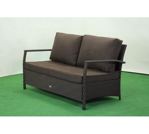 Диван садовий Greengard Крокодил 2-місний з подушками, коричневий