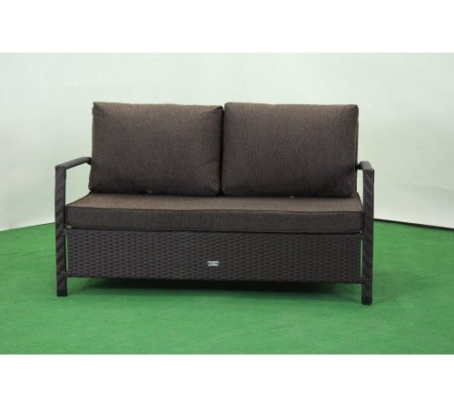 Диван садовий Greengard Крокодил 2-місний з подушками, коричневий