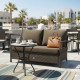 Диван садовий Greengard Крокодил 2-місний з подушками, коричневий