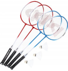 Набір для бадмінтону DONNAY 9 ел, червоно-блакитний