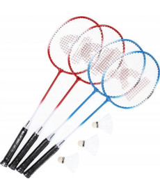 Набір для бадмінтону DONNAY 9 ел, червоно-блакитний