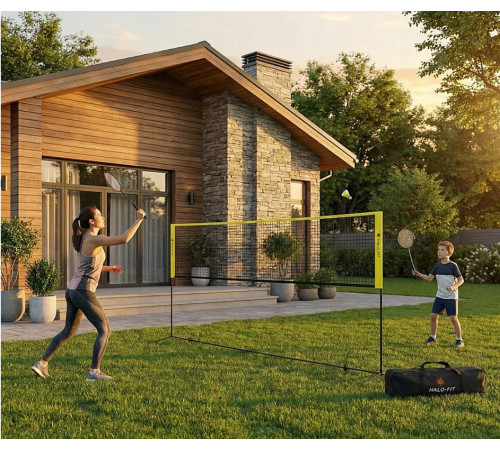 Набір для бадмінтону 2-в-1 Halofit, жовто-чорний