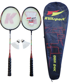 Ракетки для бадмінтну KUBISPORT 05-GBR24K, чорно-червоні