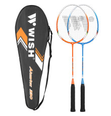 Ракетки для бадмінтону WISH ALUMTEC 330K, блакитно-оранжеві