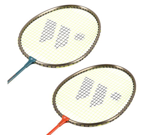 Ракетки для бадмінтону WISH ALUMTEC 550K 72 мм, блакитно-орнажеві