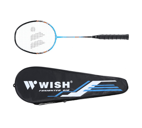 Ракетка для бадмінтону WISH FUSIONTEC 918, чорно-блакитна