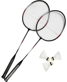 Набір для бадмінтону MASTER Fly 2, чорно-червоний
