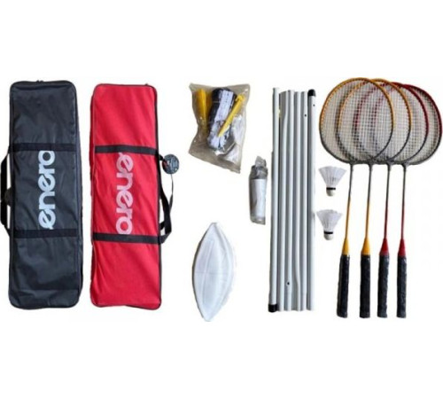 Набір для бадмінтону та волейболу Enero 10-в-1, жовто-червоний