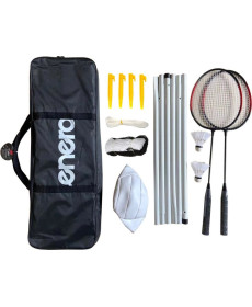 Набір для бадмінтону та волейболу Enero 6-в-1, чорно-червоний