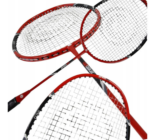 Ракетка для бадмінтону ENERO PRO 32, чорно-червона