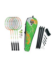 Набір для бадмінтону Talbot Badminton Set, 4 ракетки, зелено-оранжевий
