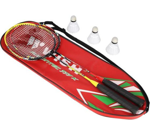 Ракетки для бадмінтону WISH FUSIONTEC 777K, жовто-червоні