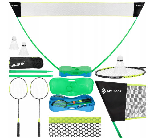 Набір для бадмінтону Springos UNIWERSALNY KG0037, зелений