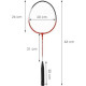 Ракетки для бадмінтону Springos UNIWERSALNY KG0008, чорно-червоний
