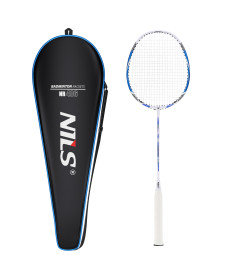 Ракетка для бадмінтону NILS NR406 CARBON, синьо-біла