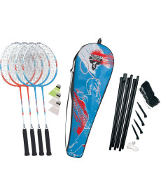 Ракетки для бадмінтону Talbot-Torro 4 Fighter, червоно-сині