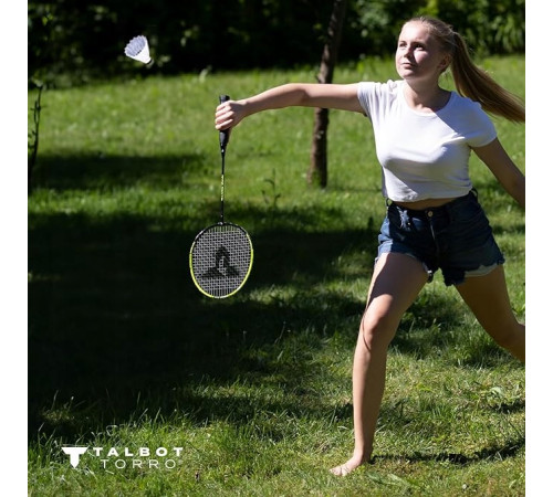 Набір для бадмінтону Talbot Torro Magic Night 449405, чорно-зелений