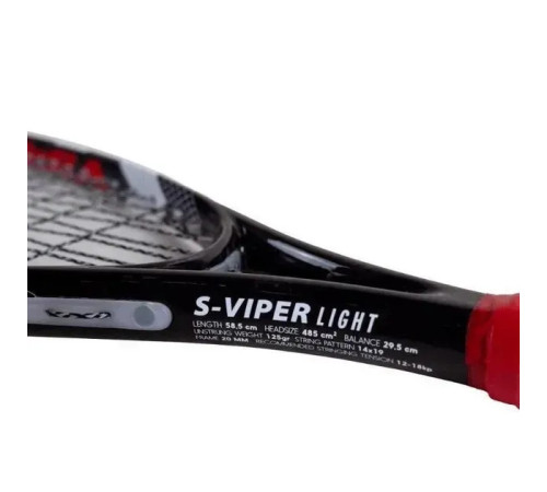 Ракетка для швидкісного бадмінтону Speedminton Racket Viper Light, чорно-червона