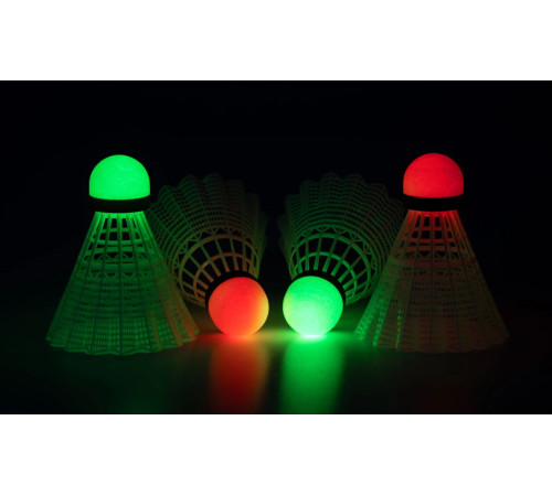 Волани для бадмінтону пластикові Avento 46SG LED, 4 шт