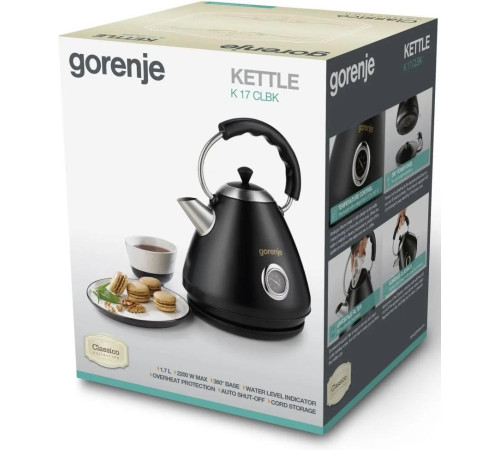 Електрочайник GORENJE K 17 CLBK