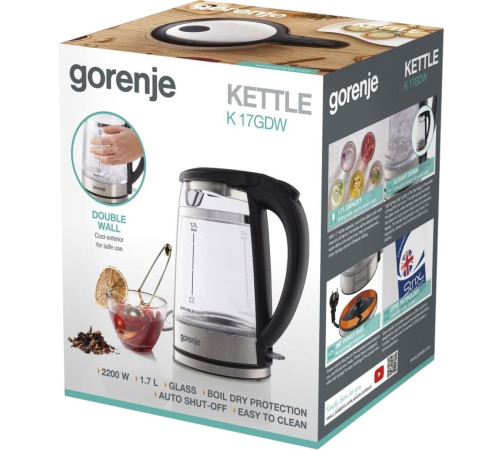 Електрочайник GORENJE K 17 GDW