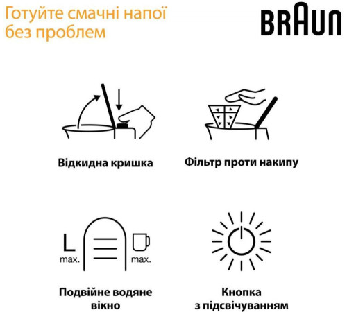 Електрочайник BRAUN WK 1500 BK