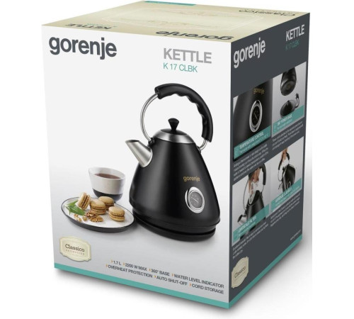 Електрочайник GORENJE K 17 CLBK