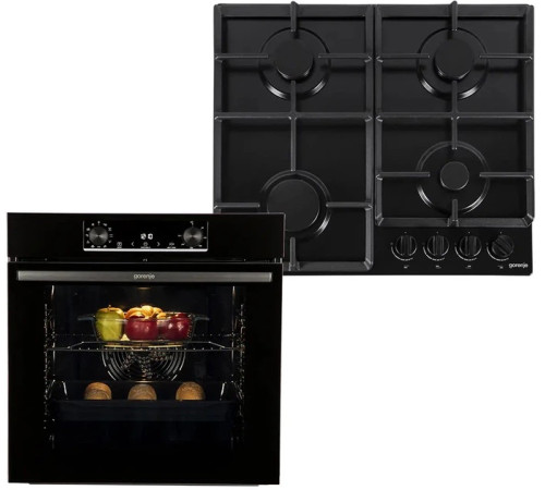 Комплект Духова шафа GORENJE BO6735E02BK та Варильна поверхня газова GORENJE G641EB