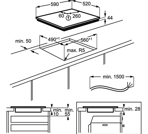 Варильна поверхня індукційна ELECTROLUX EIV63443CT