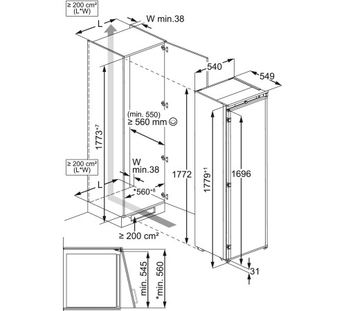 Морозильна камера вбудована ELECTROLUX EUN7NE18S