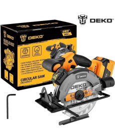 Пила циркулярна акумуляторна Deko DKCS20Q1Y 1600 Вт 20 В 165 мм (1 x акумулятор)