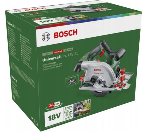 Пила циркулярна акумуляторна Bosch UniversalCirc 18V-53 18V 160 мм (без акумулятора)