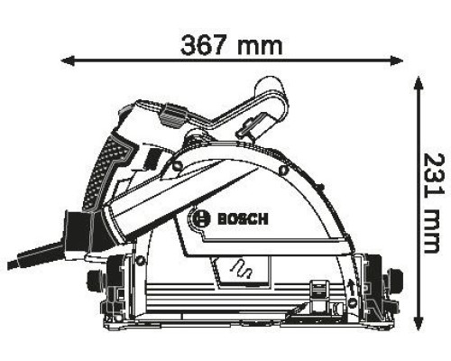 Пила циркулярна Bosch GKT 55 GCE 1400 Вт 165 мм